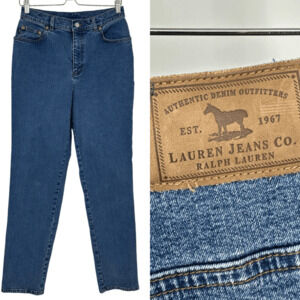 Vintage 90s Ralph Lauren Womens High Rise Tapered Straight Jeans Waist 28